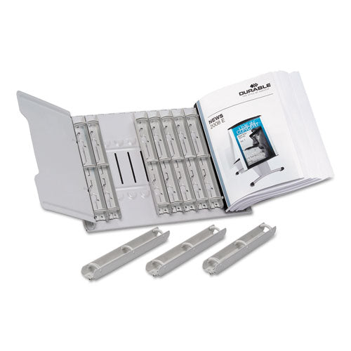 Durable® Desk-mounted Catalog Rack, 12 1-inch Rings, Gray freeshipping - TVN Wholesale