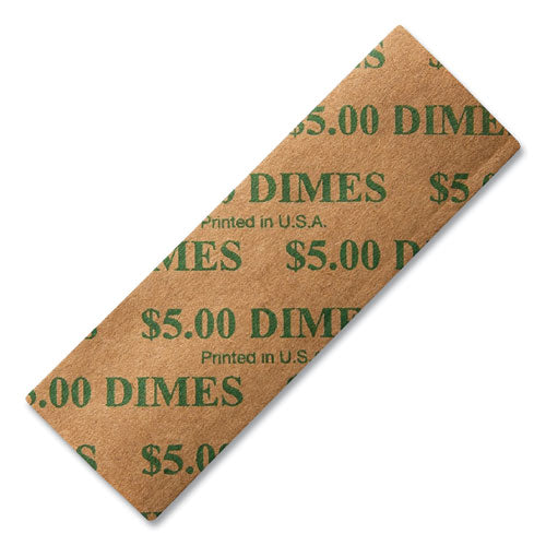 Dunbar Security Products Flat Coin Wrappers, Dimes, $5, 1000 Wrappers-box freeshipping - TVN Wholesale