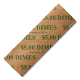 Dunbar Security Products Flat Coin Wrappers, Dimes, $5, 1000 Wrappers-box freeshipping - TVN Wholesale