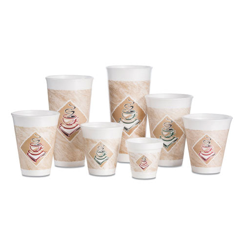 Dart® Café G Foam Hot-cold Cups, 20 Oz, Brown-red-white, 500-carton freeshipping - TVN Wholesale