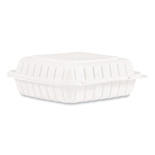 ProPlanet™ by Dart® Hinged Lid Containers, Single Compartment, 9 X 8.8 X 3, White, 150-carton freeshipping - TVN Wholesale