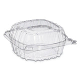 Clearseal Hinged-lid Plastic Containers, Sandwich Container,13.8 Oz, 5.4 X 5.3 X 2.6, Clear, 500-carton