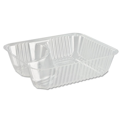 Dart® Clearpac Large Nacho Tray, 2-compartments, 3.3 Oz, 6.2 X 6.2 X 1.6, Clear, 500-carton freeshipping - TVN Wholesale