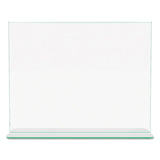 deflecto® Superior Image Premium Green Edge Sign Holders, 11 X 8 1-2 Insert, Clear-green freeshipping - TVN Wholesale