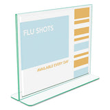 deflecto® Superior Image Premium Green Edge Sign Holders, 11 X 8 1-2 Insert, Clear-green freeshipping - TVN Wholesale