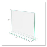 deflecto® Superior Image Premium Green Edge Sign Holders, 11 X 8 1-2 Insert, Clear-green freeshipping - TVN Wholesale