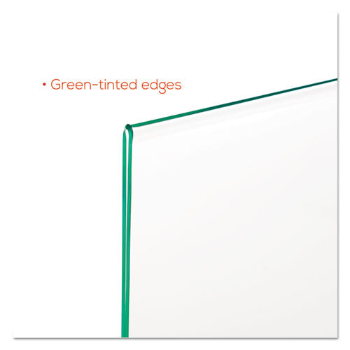 deflecto® Superior Image Premium Green Edge Sign Holders, 11 X 8 1-2 Insert, Clear-green freeshipping - TVN Wholesale