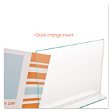 deflecto® Superior Image Premium Green Edge Sign Holders, 11 X 8 1-2 Insert, Clear-green freeshipping - TVN Wholesale