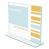 deflecto® Superior Image Premium Green Edge Sign Holders, 11 X 8 1-2 Insert, Clear-green freeshipping - TVN Wholesale