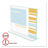 deflecto® Superior Image Premium Green Edge Sign Holders, 11 X 8 1-2 Insert, Clear-green freeshipping - TVN Wholesale