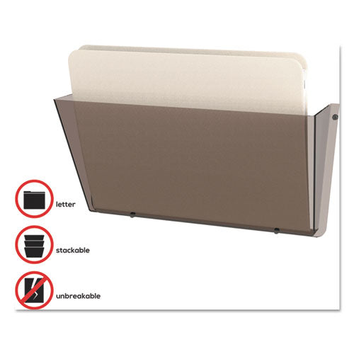 deflecto® Unbreakable Docupocket Wall File, Letter, 14 1-2 X 3 X 6 1-2, Smoke freeshipping - TVN Wholesale