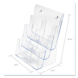 deflecto® 6-compartment Docuholder, Leaflet Size, 9.63w X 6.25d X 12.63h, Clear freeshipping - TVN Wholesale