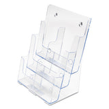 deflecto® 6-compartment Docuholder, Leaflet Size, 9.63w X 6.25d X 12.63h, Clear freeshipping - TVN Wholesale