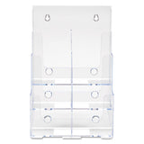 deflecto® 6-compartment Docuholder, Leaflet Size, 9.63w X 6.25d X 12.63h, Clear freeshipping - TVN Wholesale