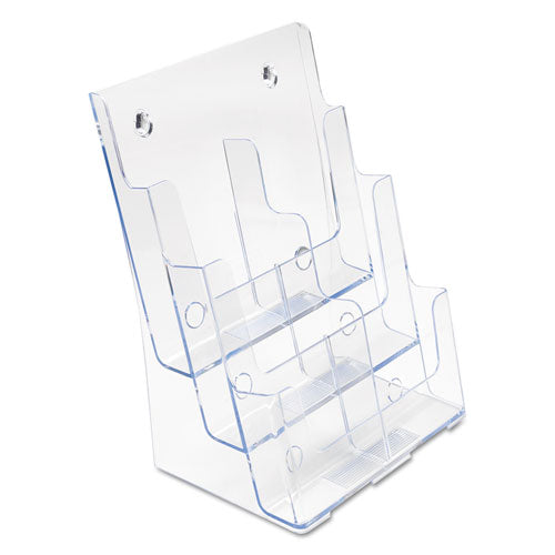 deflecto® 6-compartment Docuholder, Leaflet Size, 9.63w X 6.25d X 12.63h, Clear freeshipping - TVN Wholesale
