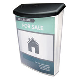 deflecto® Outdoor Literature Box, 10w X 4.5d X 13.13h, Clear-black freeshipping - TVN Wholesale