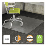 deflecto® Duramat Moderate Use Chair Mat, Low Pile Carpet, Flat, 36 X 48, Lipped, Clear freeshipping - TVN Wholesale