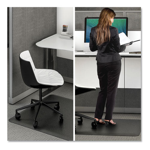 deflecto® Ergonomic Sit Stand Mat, 48 X 36, Black freeshipping - TVN Wholesale
