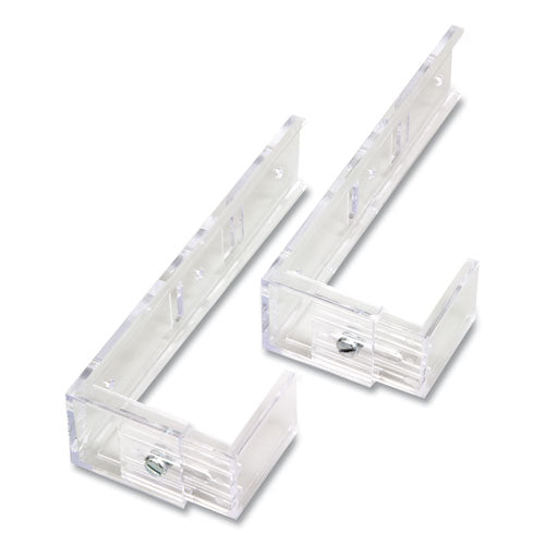 deflecto® Partition Brackets, For Wall Files And File Pockets, 1.5" To 2.5" Thick Walls, Clear freeshipping - TVN Wholesale