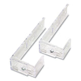 deflecto® Partition Brackets, For Wall Files And File Pockets, 1.5" To 2.5" Thick Walls, Clear freeshipping - TVN Wholesale