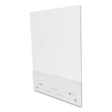 deflecto® Mounting Safety Barrier With Pass Thru, 31.5" X 38", Acrylic, Clear, 2-carton freeshipping - TVN Wholesale