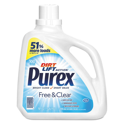 Purex® Free And Clear Liquid Laundry Detergent, Unscented, 150 Oz Bottle freeshipping - TVN Wholesale