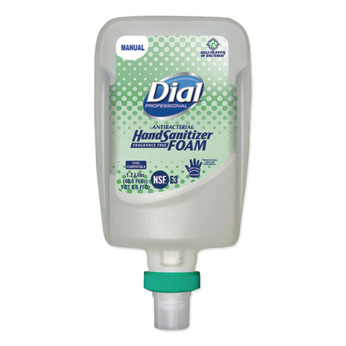 Dial® Professional Antibacterial Foaming Hand Sanitizer Refill For Fit Manual Dispenser, 1.2 L Bottle, Fragrance-free, 3-carton freeshipping - TVN Wholesale