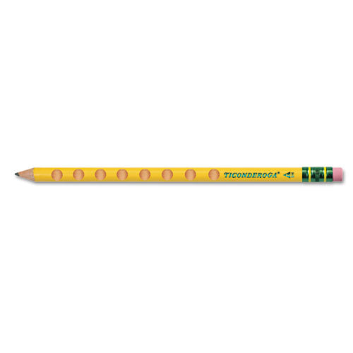 Ticonderoga® Groove Pencils, Hb (#2), Black Lead, Yellow Barrel, 10-pack freeshipping - TVN Wholesale