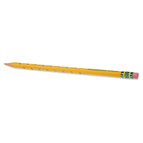 Ticonderoga® Groove Pencils, Hb (#2), Black Lead, Yellow Barrel, 10-pack freeshipping - TVN Wholesale