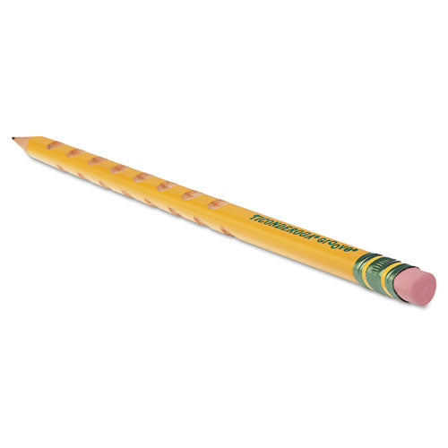 Ticonderoga® Groove Pencils, Hb (#2), Black Lead, Yellow Barrel, 10-pack freeshipping - TVN Wholesale