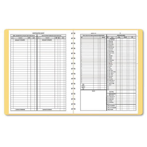 Dome® Simplified Monthly Bookkeeping Record, 4 Column Format, Tan Cover, 11 X 8.5 Sheets, 128 Sheets-book freeshipping - TVN Wholesale