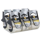 Duck® Max Packaging Tape With Dispenser, 1.5" Core, 1.88" X 22 Yds, Crystal Clear, 6-pack freeshipping - TVN Wholesale