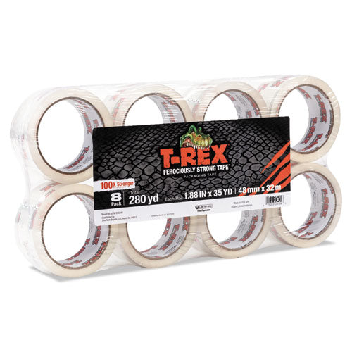 T-REX® Packaging Tape, 1.88" Core, 1.88" X 35 Yds, Crystal Clear, 8-pack freeshipping - TVN Wholesale