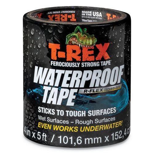 T-REX® Waterproof Tape, 3" Core, 4" X 5 Ft, Black freeshipping - TVN Wholesale