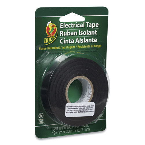 Duck® Pro Electrical Tape, 1" Core, 0.75" X 66 Ft, Black freeshipping - TVN Wholesale