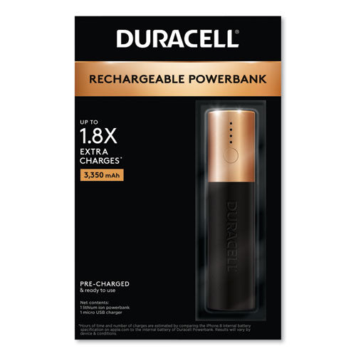 Duracell® Rechargeable 3350 Mah Powerbank, 1 Day Portable Charger freeshipping - TVN Wholesale