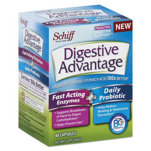 Digestive Advantage® Fast Acting Enzyme Plus Daily Probiotic Capsule, 40 Count freeshipping - TVN Wholesale