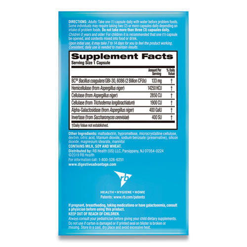 Digestive Advantage® Fast Acting Enzyme Plus Daily Probiotic Capsule, 40 Count freeshipping - TVN Wholesale