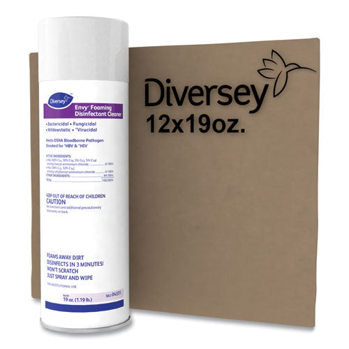 Diversey™ Envy Foaming Disinfectant Cleaner, Lavender Scent, 19 Oz Aerosol Spray freeshipping - TVN Wholesale
