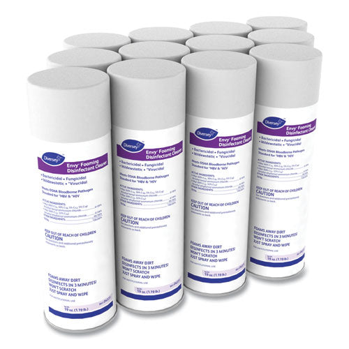 Diversey™ Envy Foaming Disinfectant Cleaner, Lavender Scent, 19 Oz Aerosol Spray, 12-carton freeshipping - TVN Wholesale