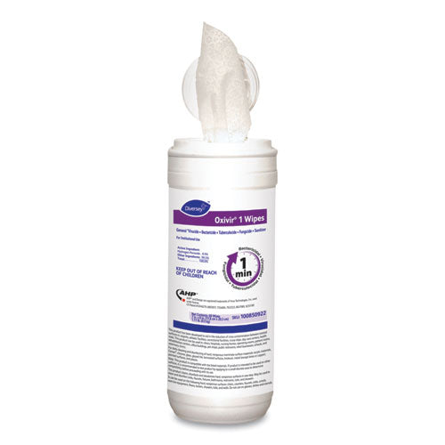 Diversey™ Oxivir 1 Wipes, 7" X 8", 60-canister, 12-carton freeshipping - TVN Wholesale