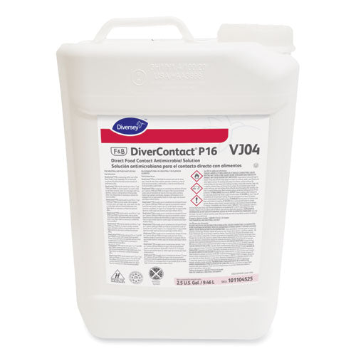 Diversey™ Divercontact P16 Direct Food Contact Antimicrobial Solution, 2.5 Gal Bottle freeshipping - TVN Wholesale