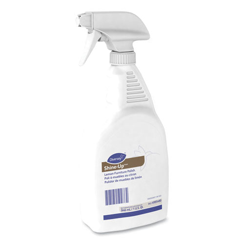 Diversey™ Shine-up Furniture Cleaner, Lemon Scent, 32 Oz, Trigger Spray Bottle, 12-carton freeshipping - TVN Wholesale