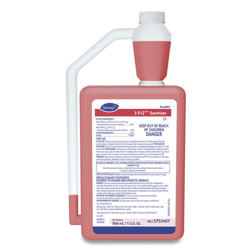 Diversey™ J-512tm-mc Santizer, 32 Oz Accumix Bottle, 6-carton freeshipping - TVN Wholesale