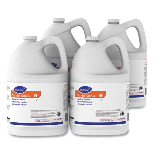 Diversey™ Stride Neutral Cleaner, Citrus, 1 Gal, 4 Bottles-carton freeshipping - TVN Wholesale