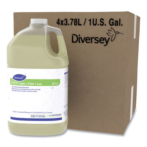 Diversey™ Suma Light D1.2 Hand Dishwashing Detergent, Citrus, 1 Gal Container, 4-carton freeshipping - TVN Wholesale