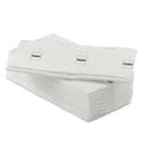 Taskisum Disposable Microfiber Mop, 17.7 X 4.9 White Microfiber Head, 25-pack