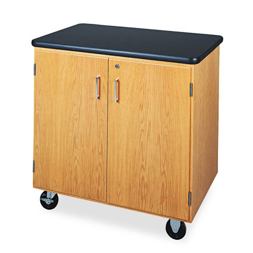 Diversified Woodcrafts Mobile Storage Cabinet, 36w X 24d X 36h, Black-oak freeshipping - TVN Wholesale