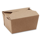 Reclosable One-piece Natural-paperboard Take-out Box, 4.5 X 5 X 2.5, Brown, 450-carton