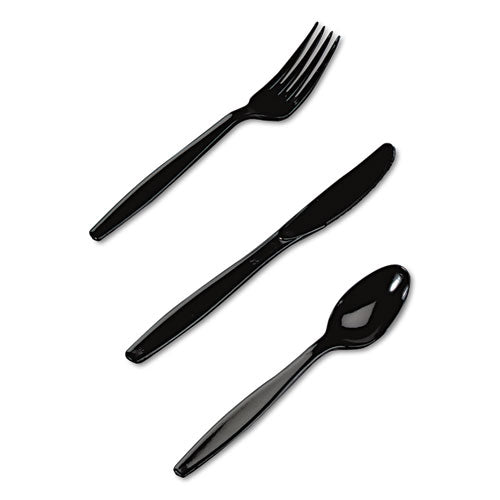 Dixie® Plastic Cutlery, Heavy Mediumweight Forks, Black, 1,000-carton freeshipping - TVN Wholesale